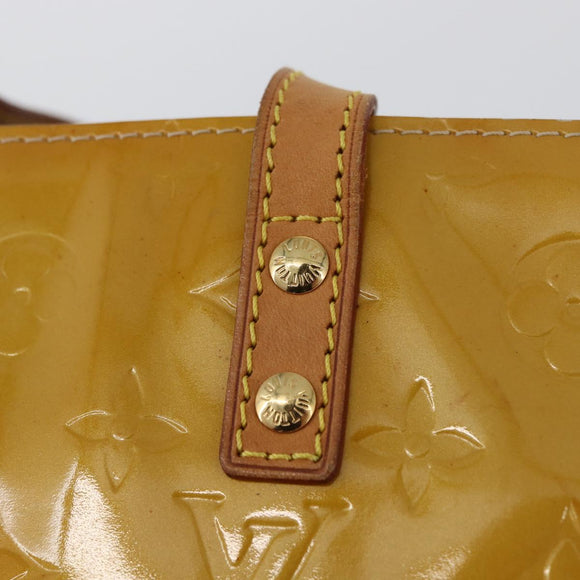 LOUIS VUITTON Monogram Vernis Reade PM Hand Bag Beige M91144 LV Auth ARZ496
