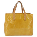 LOUIS VUITTON Monogram Vernis Reade PM Hand Bag Beige M91144 LV Auth ARZ496-13