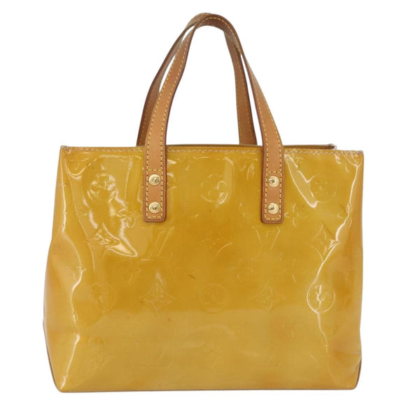 LOUIS VUITTON Monogram Vernis Reade PM Hand Bag Beige M91144 LV Auth ARZ496