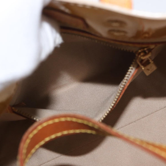 LOUIS VUITTON Monogram Vernis Reade PM Hand Bag Beige M91144 LV Auth ARZ496