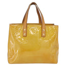 LOUIS VUITTON Monogram Vernis Reade PM Hand Bag Beige M91144 LV Auth ARZ496-2