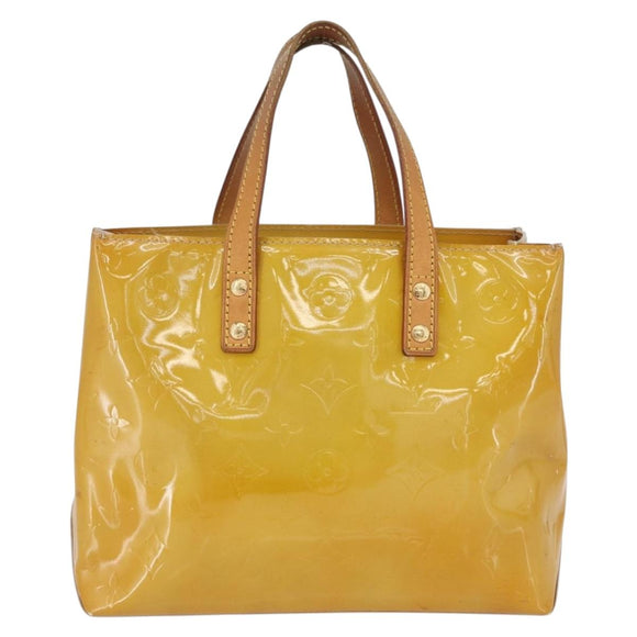 LOUIS VUITTON Monogram Vernis Reade PM Hand Bag Beige M91144 LV Auth ARZ496