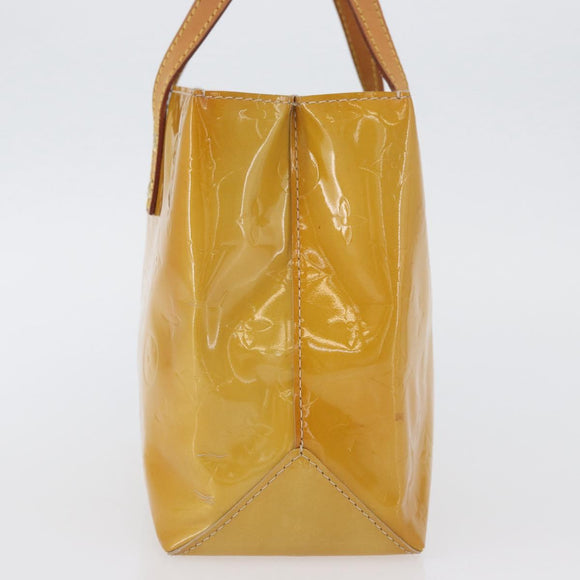LOUIS VUITTON Monogram Vernis Reade PM Hand Bag Beige M91144 LV Auth ARZ496