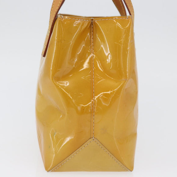 LOUIS VUITTON Monogram Vernis Reade PM Hand Bag Beige M91144 LV Auth ARZ496