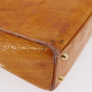 Christian Dior Trotter Canvas Lady Dior Hand Bag 2way Yellow Gold Auth ARZ504-10
