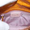 Christian Dior Trotter Canvas Lady Dior Hand Bag 2way Yellow Gold Auth ARZ504-19