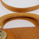 Christian Dior Trotter Canvas Lady Dior Hand Bag 2way Yellow Gold Auth ARZ504-14