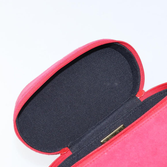 Christian Dior Chain Shoulder Bag Suede Pink Gold Auth ARZ505A