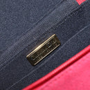 Christian Dior Chain Shoulder Bag Suede Pink Gold Auth ARZ505A-18