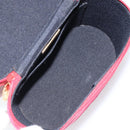 Christian Dior Chain Shoulder Bag Suede Pink Gold Auth ARZ505A-11