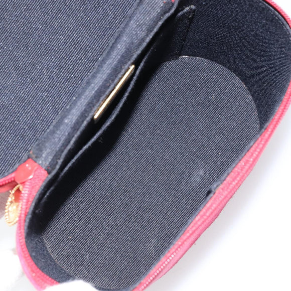 Christian Dior Chain Shoulder Bag Suede Pink Gold Auth ARZ505A