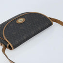 Christian Dior Honeycomb Canvas Shoulder Bag PVC Black Gold Auth ARZ506-6