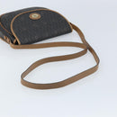 Christian Dior Honeycomb Canvas Shoulder Bag PVC Black Gold Auth ARZ506-7