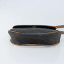 Christian Dior Honeycomb Canvas Shoulder Bag PVC Black Gold Auth ARZ506-9