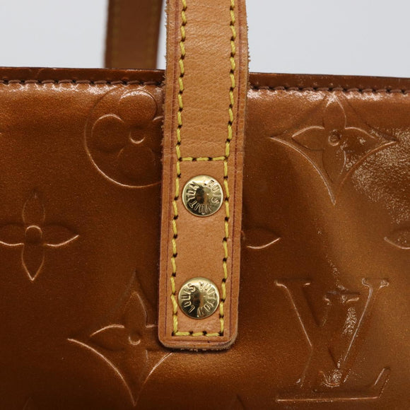 LOUIS VUITTON Monogram Vernis Reade MM Hand Bag Bronze M91143 LV Auth ARZ508