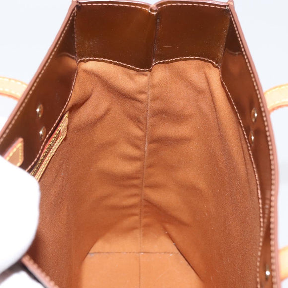 LOUIS VUITTON Monogram Vernis Reade MM Hand Bag Bronze M91143 LV Auth ARZ508