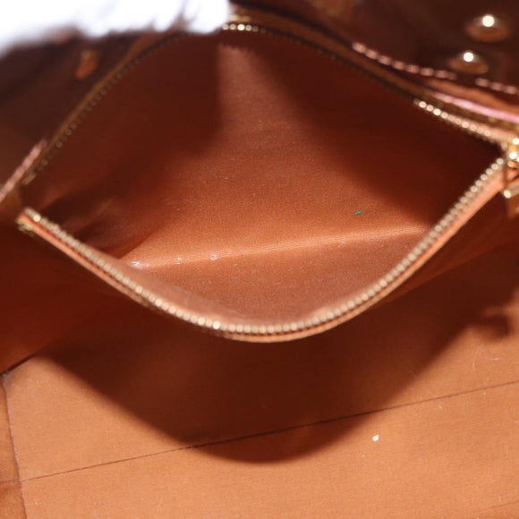 LOUIS VUITTON Monogram Vernis Reade MM Hand Bag Bronze M91143 LV Auth ARZ508