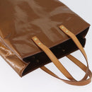 LOUIS VUITTON Monogram Vernis Reade MM Hand Bag Bronze M91143 LV Auth ARZ508-6