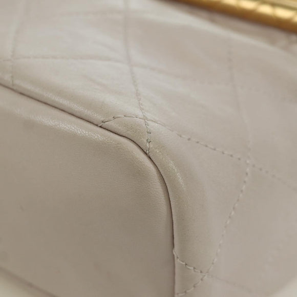 CHANEL Chain Matelasse Shoulder Bag Lamb Skin 2way Pink Gold CC Auth ARZ510V