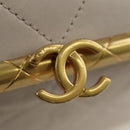 CHANEL Chain Matelasse Shoulder Bag Lamb Skin 2way Pink Gold CC Auth ARZ510V-21