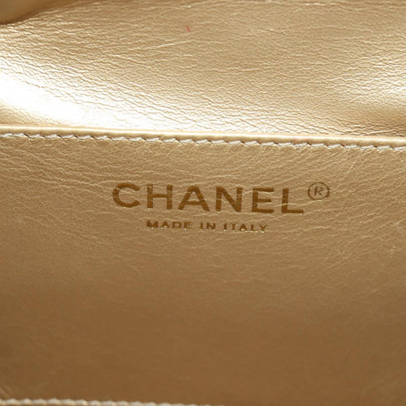 CHANEL Chain Matelasse Shoulder Bag Lamb Skin 2way Pink Gold CC Auth ARZ510V