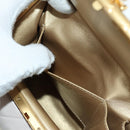 CHANEL Chain Matelasse Shoulder Bag Lamb Skin 2way Pink Gold CC Auth ARZ510V-26