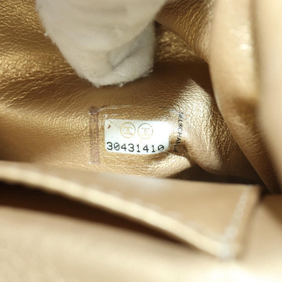 CHANEL Chain Matelasse Shoulder Bag Lamb Skin 2way Pink Gold CC Auth ARZ510V