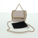 CHANEL Chain Matelasse Shoulder Bag Lamb Skin 2way Pink Gold CC Auth ARZ510V-12