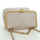 CHANEL Chain Matelasse Shoulder Bag Lamb Skin 2way Pink Gold CC Auth ARZ510V-6