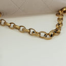 CHANEL Chain Matelasse Shoulder Bag Lamb Skin 2way Pink Gold CC Auth ARZ510V-14