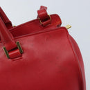SAINT LAURENT Y Line Petit Kabas Bag Leather Red Gold 311210 Auth ARZ512A-9