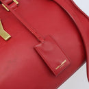 SAINT LAURENT Y Line Petit Kabas Bag Leather Red Gold 311210 Auth ARZ512A-21