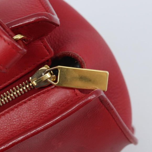 SAINT LAURENT Y Line Petit Kabas Bag Leather Red Gold 311210 Auth ARZ512A