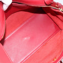SAINT LAURENT Y Line Petit Kabas Bag Leather Red Gold 311210 Auth ARZ512A-11