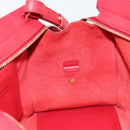 SAINT LAURENT Y Line Petit Kabas Bag Leather Red Gold 311210 Auth ARZ512A-25