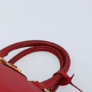 SAINT LAURENT Y Line Petit Kabas Bag Leather Red Gold 311210 Auth ARZ512A-14