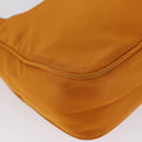 PRADA Hand Bag Nylon Orange Gold Auth ARZ521V-8