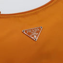 PRADA Hand Bag Nylon Orange Gold Auth ARZ521V-18
