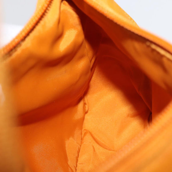 PRADA Hand Bag Nylon Orange Gold Auth ARZ521V