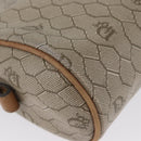 Christian Dior Honeycomb Canvas Shoulder Bag PVC Beige Gold Auth ARZ525-14