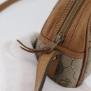 Christian Dior Honeycomb Canvas Shoulder Bag PVC Beige Gold Auth ARZ525-10