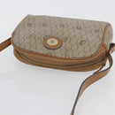 Christian Dior Honeycomb Canvas Shoulder Bag PVC Beige Gold Auth ARZ525-6