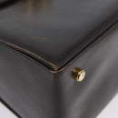 Salvatore Ferragamo Gancini Hand Bag Leather 2way Brown Gold Auth ARZ526-9