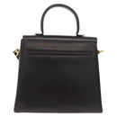 Salvatore Ferragamo Gancini Hand Bag Leather 2way Brown Gold Auth ARZ526-2