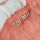 Miu Miu Chain Shoulder Bag fur Pink Silver Auth ARZ527M-15