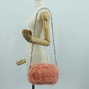 Miu Miu Chain Shoulder Bag fur Pink Silver Auth ARZ527M-24