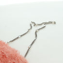 Miu Miu Chain Shoulder Bag fur Pink Silver Auth ARZ527M-9