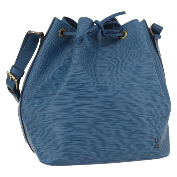 LOUIS VUITTON Epi Petit Noe Shoulder Bag Blue M44105 LV Auth ARZ531