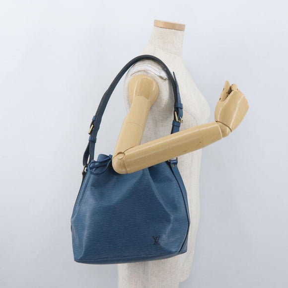 LOUIS VUITTON Epi Petit Noe Shoulder Bag Blue M44105 LV Auth ARZ531