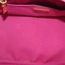PRADA Canapa PM Hand Bag Canvas 2way Pink Gold Auth ARZ534-11